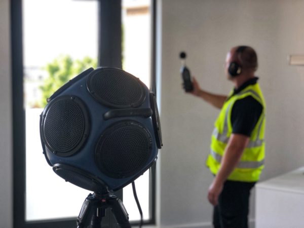 APT_Acoustic_Engineer_undertaking_sound_Insulation_Testing